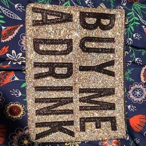 Express Glittery Multicolor Clutch